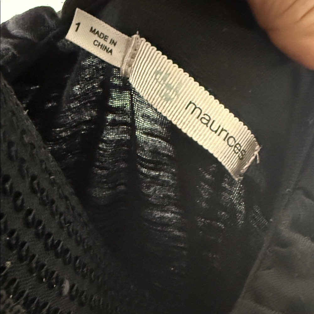 Maurices Black Ruffled Cardigan - Picture 3 of 6